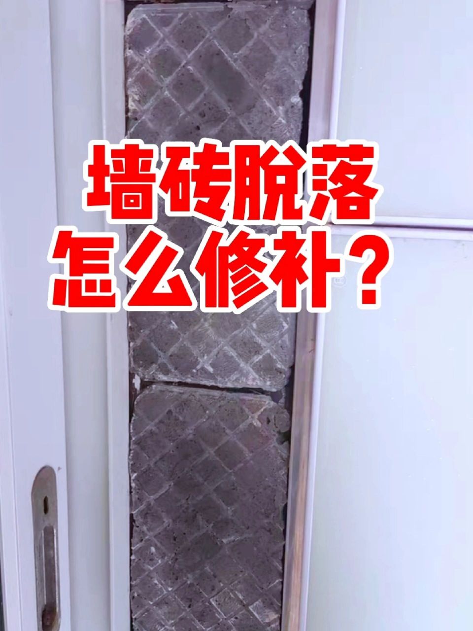 墙砖掉了怎么办?(墙砖掉了一块怎么修补)